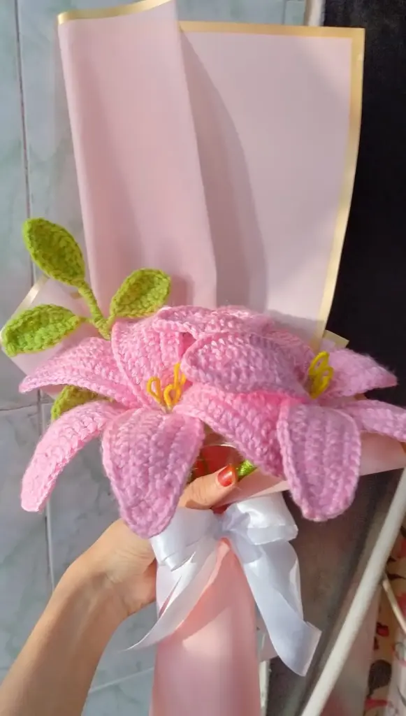 Crochet lily bouquet💕